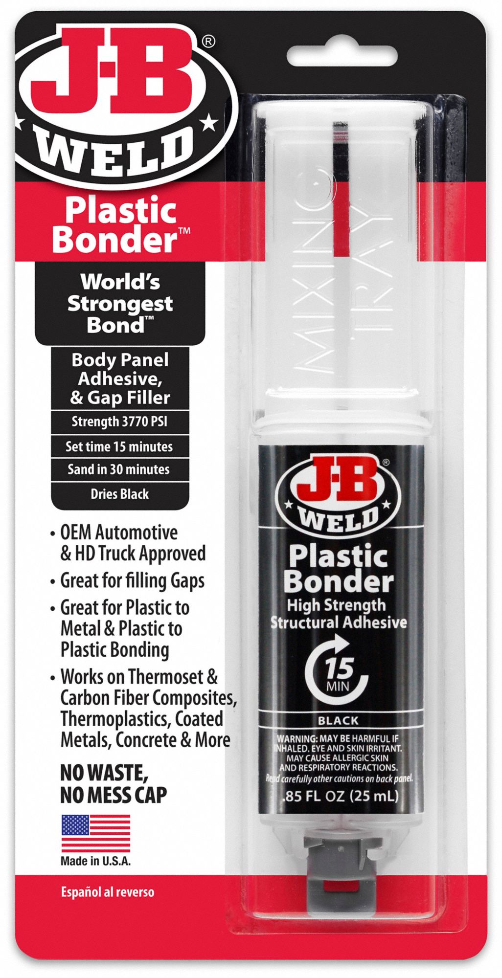 J-B WELD Urethane Adhesive: Plastic Bonder, Ambient Cure, 25 ML ...